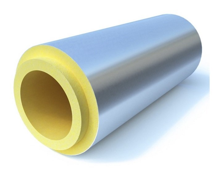 Скорлупа  для теплоизоляции труб ППУ С фольгированная 1000х133х40 мм