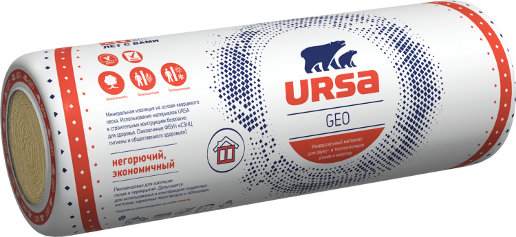 Утеплитель Ursa GEO 40 RAlu М-11 Ф 12500х1200х50