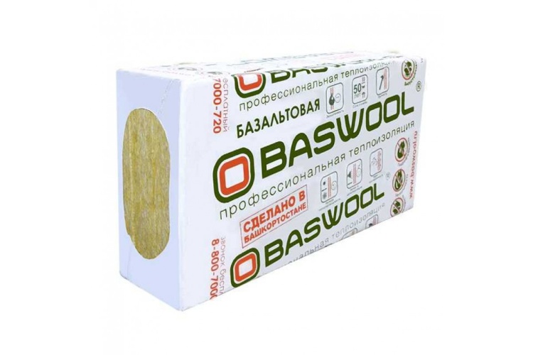 Утеплитель BASWOOL Плита минераловатная П (н) 1200х600х50 мм, 6 шт. уп