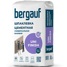 Bergauf Uni Finish Шпаклевка цементная белая, 20кг